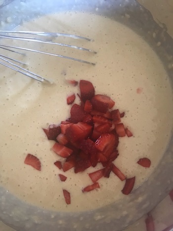 Sourdough Strawberry Waffle Batter