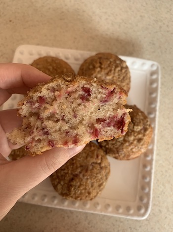 Orange Cranberry Crumble Muffins